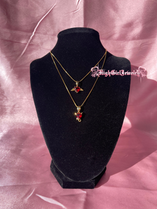 Devil's Angel Red Necklace Set♡