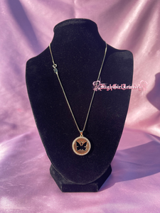 Cut Out Monarch Butterfly Necklace♡
