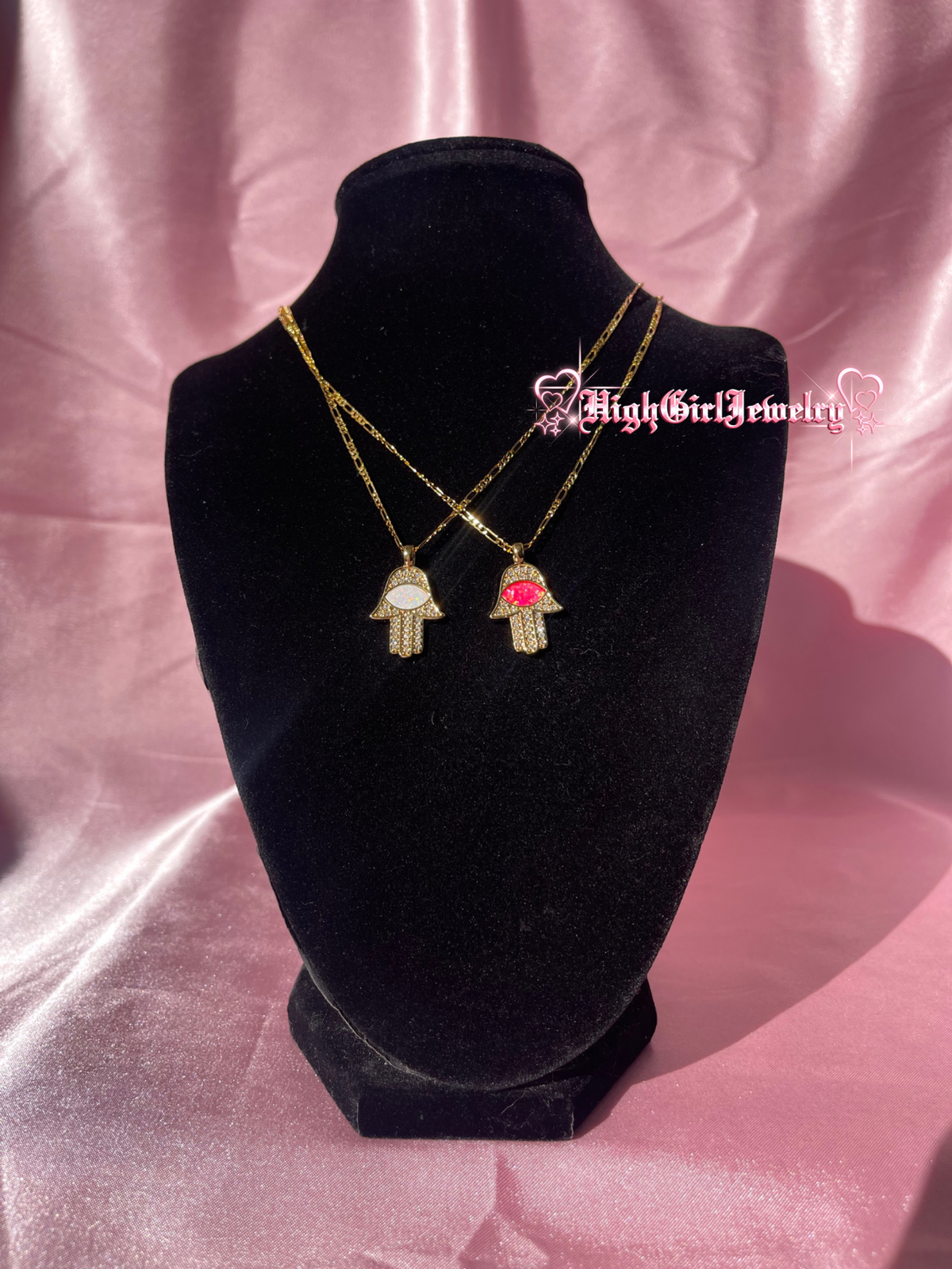 Opal Hamsa Hand Necklace♡