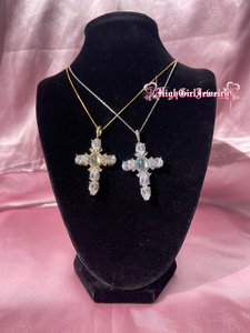 Iced Out Cross Necklace♡