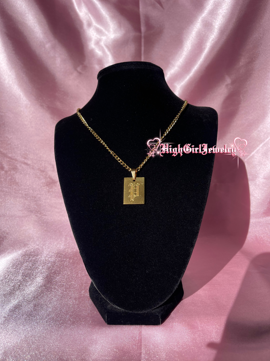 Custom Initial Tag Necklace ♡preorder♡