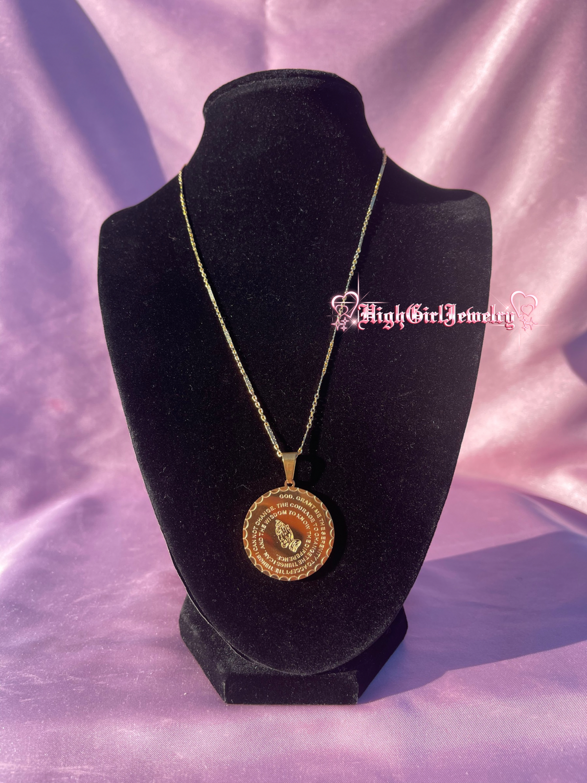 The Lords Prayer Double Sided Medallion Necklace♡