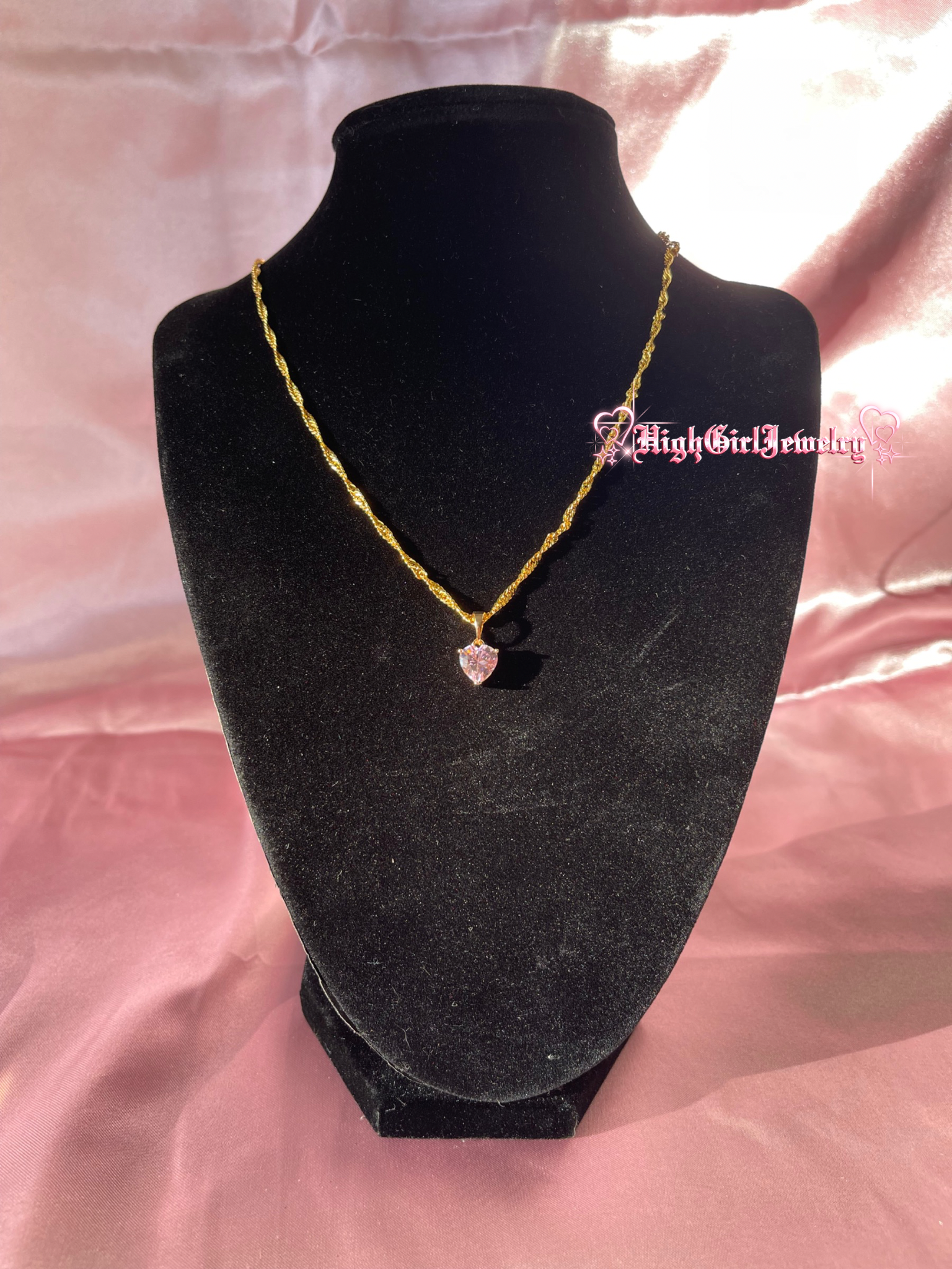 Pink Heart Necklace♡