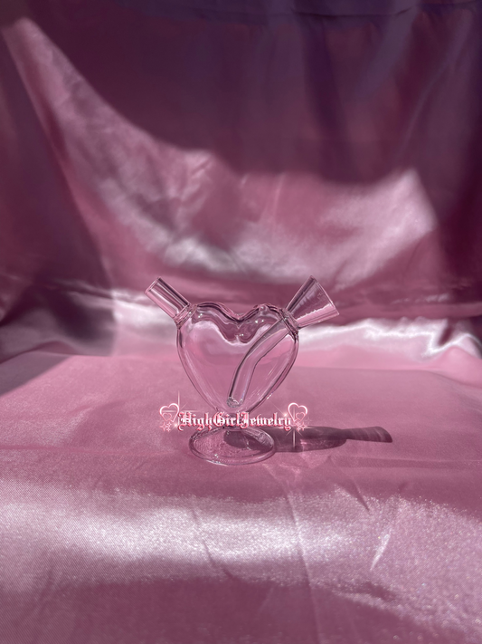 Pink Mini Heart Joint Bubbler♡