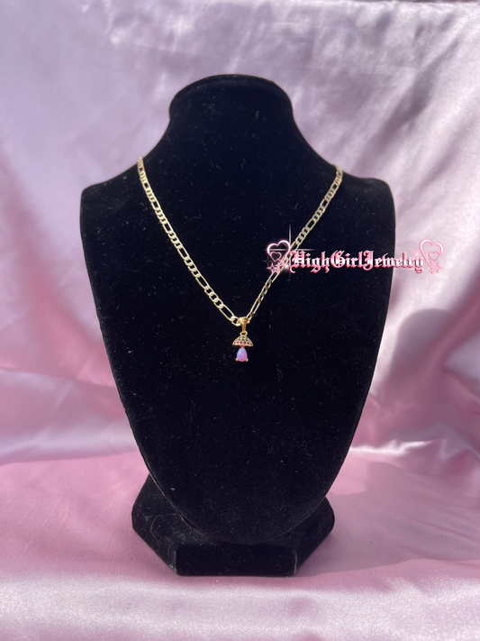 Pink Opal Mushroom Necklace♡